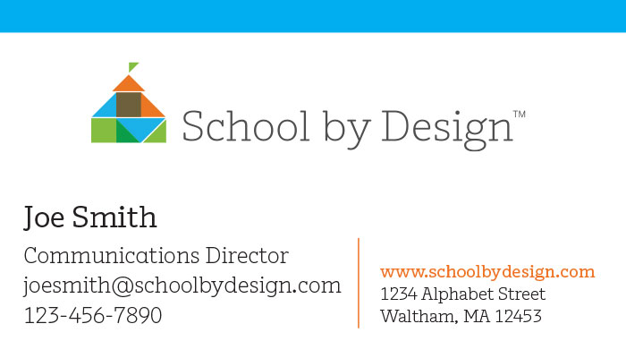 School by Design Business Cards